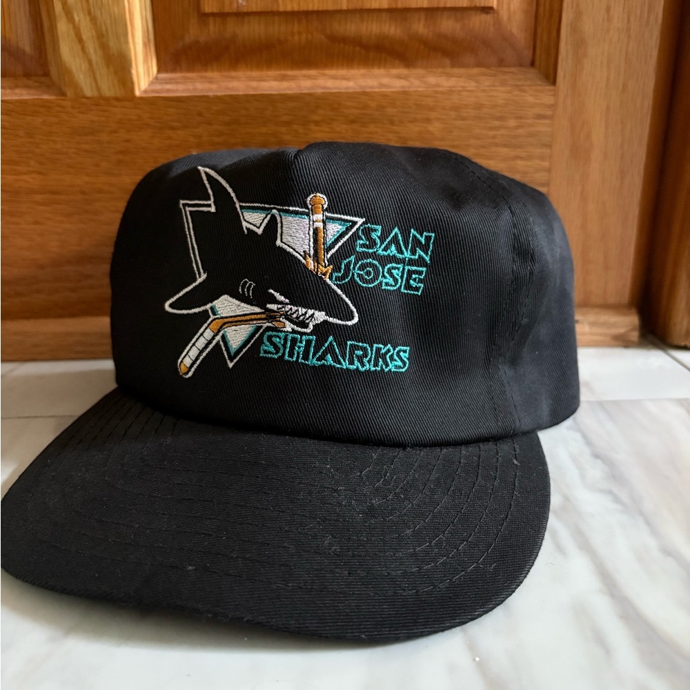 Vintage CCM San Jose Sharks Black Cap